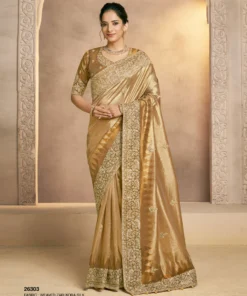 Golden Party Saree